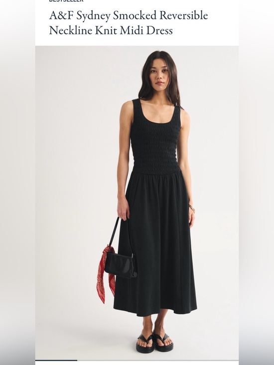 Abercrombie & Fitch Dresses & Skirts - Black Tank Midi Dress (reversible neckline)